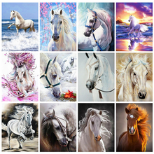 HUACAN 5d Diamond Painting Animal Full Drill Square Mosaic Horse New Arrival Decorations For Home 2024 - buy cheap