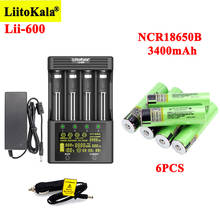 6pcs LiitoKala NCR18650B 3400mAh Rechargeable batteries with 1pcs Lii-600 Battery Charger for 3.7V Li-ion 21700 26650 1.2V NiMH 2024 - buy cheap