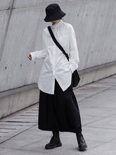 Camisa de manga longa das mulheres branco simples casual primavera novo japonês solto camisa branca pequena gola casual camisa solta grande 2024 - compre barato