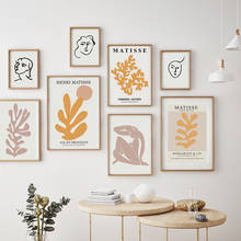 Pôster de matisse abstrata vintage, figura estilo europeu minimalista de plantas, pintura em tela, imagens de arte de parede, decoração de sala de estar 2024 - compre barato