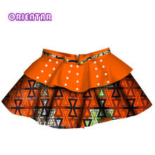 Kids Girl Mini Skirts African Clothes African Print Floral Pearl Children Skirt Bazin Riche Clothes Summer Baby Girl Skirt WYT78 2024 - buy cheap