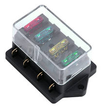 12V/24V 4 Way Car Truck Auto Blade Fuse Box Holder Circuit Standard ATO +4X Fuse 2024 - buy cheap