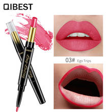 Hot Selling Qibest Double Lipstick and Lipliner Moisturizing Matte  Rotation Lip Liner Makeup Goods Comsetic Gift for Women 2024 - buy cheap