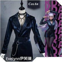 Disfraz del juego LOL Evelynn, traje azul marino de alta calidad, falda, ropa de juego de rol, S-XL 2024 - compra barato