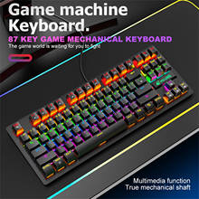 87 Keys gaming keyboard mechanical keyboards gaming accessories Blue Switch Teclado Ergonomic wired Professional Mix Backlit new 2024 - buy cheap