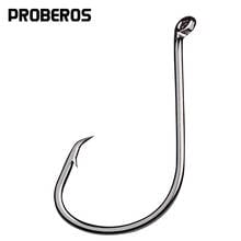 PROBEROS Fishing Hooks for Baits in Size 1-1/0-2/0-3/0-4/0-5/0-6/0-7/0-8/0 High Carbon Steel Hooks Black Fishing Jig Hooks 2024 - buy cheap