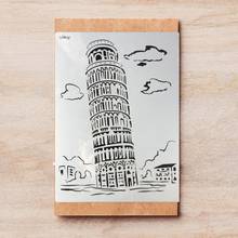 A4 29*21cm Italy Pisa Tower DIY Layering Stencils Wall Painting Scrapbook Coloring Embossing Album Decorative Template 2024 - buy cheap