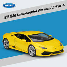 WELLY 1:24 Lamborghini Huracan LP610-4 Sports Car Simulation Alloy Car Model Crafts Decoration Collection Toy Tools Gift 2024 - buy cheap