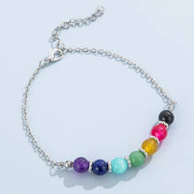Aprilwell-pulsera de colores para mujer, brazalete de arcoíris, cadena de Color plateado, joyería 2021 2024 - compra barato