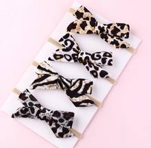 24 Pçs/lote, 3.7 "Polegada Leopardo Veludo Arco de Cabelo, Grampo de Cabelo Do Bebê, Nylon Elástico hairband Menina, DIY Hairpin Barrette, Crianças Acessórios Para o Cabelo 2024 - compre barato