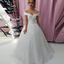 Vestidos de Noiva Sparkly Wedding Dresses 2022 Ball Gown Wedding Gowns Princess Corset Off the Shoulder Sweetheart bridal Dress 2024 - buy cheap