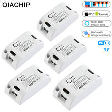 Qiachap-Módulos de automatización de hogar inteligente, interruptor de luz RF y WiFi, 110V, 220V, 433Mhz, aplicación Tuya Smart Life, Amazon, Alexa y Google Home 2024 - compra barato