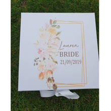 personalized floral bridesmaid box custom name bride box will you be boxes birthday gift box Christmas packing wedding Keepsake 2024 - buy cheap