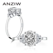 ANZIW-anillo de compromiso de corte ovalado de 3 quilates para mujer, de Plata de Ley 925, anillo de boda de aniversario de diamante simulado, banda 2024 - compra barato