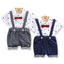 Fashion Toddler Boy Clothes Suit Summer Cotton Short Sleeve Shirt+Shorts 2Pcs Baby Kids Outfits 1-4Y Gentleman Boys Clothing Set 2024 - buy cheap