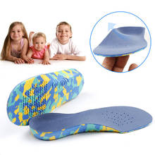 Palmilha ortopédica de eva infantil, palmilha para crianças sapatos suporte para arco de pé plano almofadas ortopédicas correção cuidados com os pés 2024 - compre barato