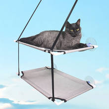 10KG Double Cat Hammock Bed Cat Lounger Window Cat jumping platform Suction Cups Warm Bed For Pet Cat sleeping House Soft home 2024 - buy cheap