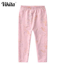 VIKITA Unicorn Pattern Cartoon Trousers Children Leggings Licorne Print Girls Cotton Leggings Pants Kids Trousers 3 to 8 Years 2024 - buy cheap