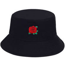 Chapéu de algodão enfeitado com rosas para homens e mulheres, chapéu de pescador, pesca ao ar livre, verão, panamá 2024 - compre barato