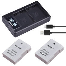 2pc EN-EL14A EN-EL14 ENEL14 EL14 battery+Ultra Slim LED USB Dual Charger for Nikon D3400 D3300 D3100 D5600 D5100 D5200 D3200 2024 - buy cheap