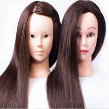 CAMMITEVER Brown Hair Mannequins Hairdressing Styling Makeup Training Model Female Mannequin Head Practice Gift 2024 - buy cheap
