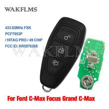 Funda de mando a distancia inteligente 3btn, 433MHZ, para Ford c-max Focus Grand c-max Mondeo Kuga 2014 2015 KR5876268 con chip 7953p 2024 - compra barato