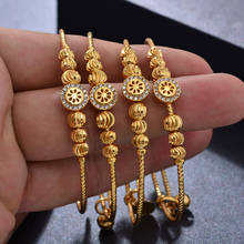 Wando-brazaletes de cuentas de campanas para mujer y niña, pulsera ajustable de Color dorado africano, a la moda, regalos de joyería 2024 - compra barato