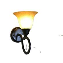 Candelabro de pared de hierro forjado negro rústico para exteriores, iluminación de jardín, lámpara Led de pared para balcón, lámpara de montaje en pared 9001-1 2024 - compra barato