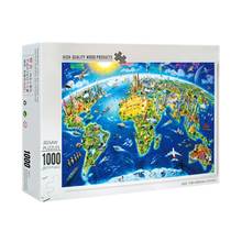 1000 Pcs/Pack World Landmarks Map Puzzle Wood Jigsaw Assemble Puzzles for Adult  2024 - buy cheap