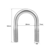 uxcell M8 304 Stainless Steel U-Bolt Fastener for 27mm Pipe Diameter 5pcs 2024 - buy cheap