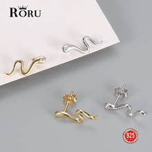 Punk 925 Sterling Silver Small Stud Earrings for Women Fashion Animal Snake Shaped Gold Silver Earrings silver 925 Jewelry 2024 - buy cheap