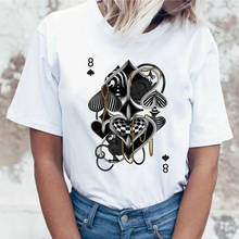 tops cards graphic t shirts tees playing card 8 print tshirt poker goth white t shirt women grunge aesthetic clothes streetwear 2024 - buy cheap