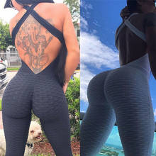 2020 New Women One-Pieces Sports Jumpsuit Sexy Backless Sports Gym Running Fitness Leggings Pants Clothes Outfits 2024 - buy cheap