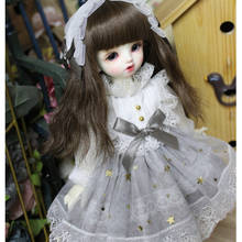 Vestido de muñeca BJD con estrellas, ropa de muñeca de color gris, traje de muñeca BJD SD Blyth, accesorios de salón, 1/3, 1/4, 1/6 2024 - compra barato
