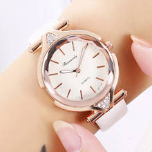 New Fashion Silver Leather Wrist Watch Casual Women Quartz Watches Gift Ladies Bracelet watch Relogio Feminino Reloj Mujer 533 2024 - buy cheap