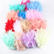 1M Fluffy Beautiful Turkey Feathers Ribbon Fringe 4-6inch Turkey Feather Trimming For Carnival Costumes DIY Clothing 2024 - buy cheap