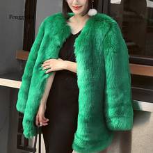 Mink Coats Women Winter Top Fashion Pink color FAUX Fur Coat Elegant Thick Warm Outerwear Fake Fur Jacket 2024 - buy cheap