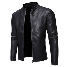 2020 Men Faux Leather Jacket Motorcycle 5XL Men's  Jackets Black  Jaqueta de Couro Masculina Outwear Male PU Leather Coats Mens 2024 - buy cheap