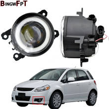 For Suzuki SX4 (EY, GY)  2006 2007 2008 2009 2010 2011 2012 2013 LED Fog Lights 90mm Round Angel Eye Daytime Running Light 2PCS 2024 - buy cheap