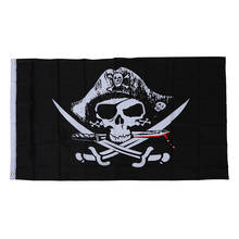 Banderas de pirata, Calavera caribeña, Calavera, esqueleto de pirata, sabre, Jolly Rogers, 150x90cm 2024 - compra barato