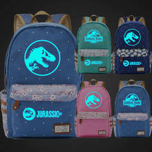 FL3301 Luminous  Jurassic Park World Children Schoolbag Girls School bag Women Bagpack Teenagers Canvas Lady Femme Backpack 2024 - buy cheap