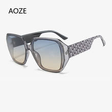 AOZE 2020 Luxury Retro square sunglasses ladies big frame ladies sunglasses fashion gradient female glasses Women ins Popular 2024 - buy cheap