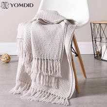 YOMDID Weave Plaid Blanket Spring/Autumn Blankets Fringed Gray Sofa Bed Cover Baby Soft Throw Scarf Christmas Home Decoration 2024 - buy cheap