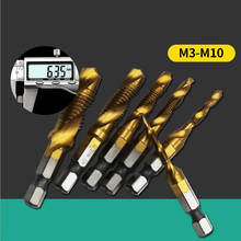 6pcs/set M3 M4 M5 M6 M8 M10 Metric Screw Taps Drill Bits HSS 1/4'' Hex Shank Thread Tap Spiral Screw Drill Bit Woodworking Tools 2024 - buy cheap