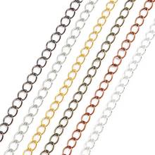 5m/lot 2.5 2.8 3.6 4.8 mm Tail Extender Long Chain Open Link Ring Extended Extension Necklace Chains For Jewelry Making Supplies 2024 - buy cheap