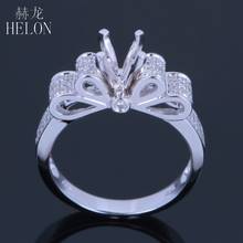 Helon-anel de diamante branco ou dourado, semi-montagem, diamante de noivado, casamento, corte redondo, 5.5-6.5mm 2024 - compre barato