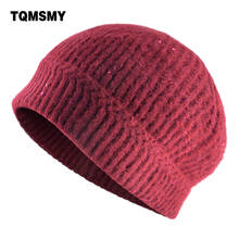 Knitted wool hats for women winter Beanies casual sequined hat Soft stripes cap keep warm bonnet Ladies Turban caps 11 colors 2024 - buy cheap