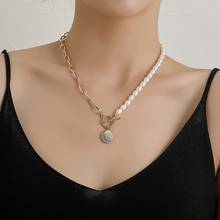 Bohemian Pearl chain Pendant Necklaces shell Gold Silver Color Link Chain Necklace Pearl Neck Chain Collar Women Fashion Jewelry 2024 - buy cheap