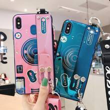 Fashion Camera Wristband Phone Case For iPhone 11 pro XR XS Max Case Silicone Cover For iPhone 11 7 8 6s Plus Holder Case Strap 2024 - buy cheap