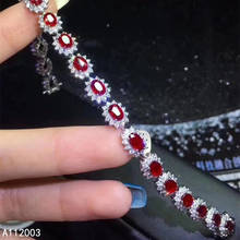 KJJEAXCMY Fine Jewelry 925 Sterling Silver Inlaid Ruby Women Hand Bracelet Beautiful Support Detection 2024 - buy cheap